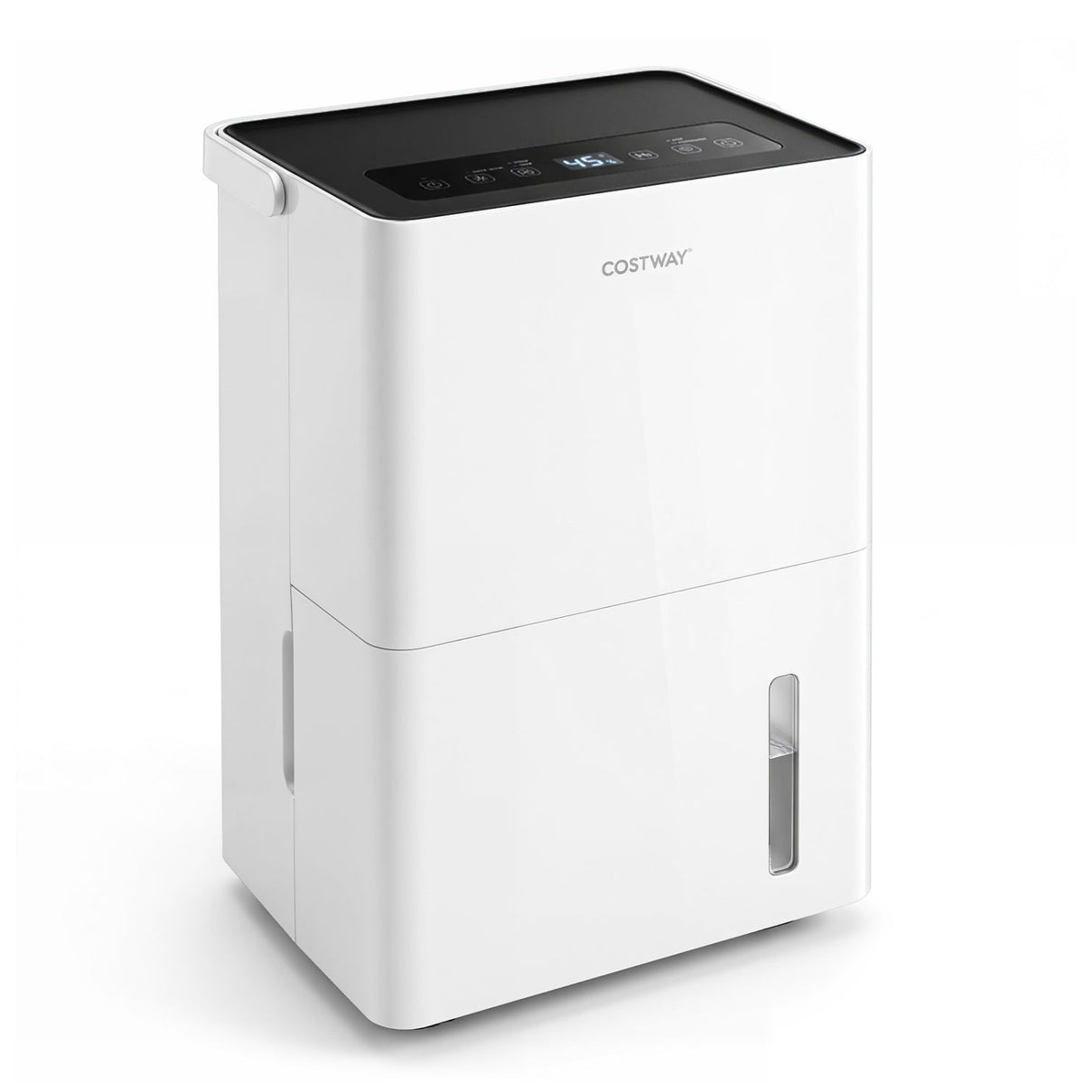 80 Pint Compressor Dehumidifier for 4000 Sq Ft, 1 Gallon Tank, Inside Drying, 42 dB, Child Lock, White