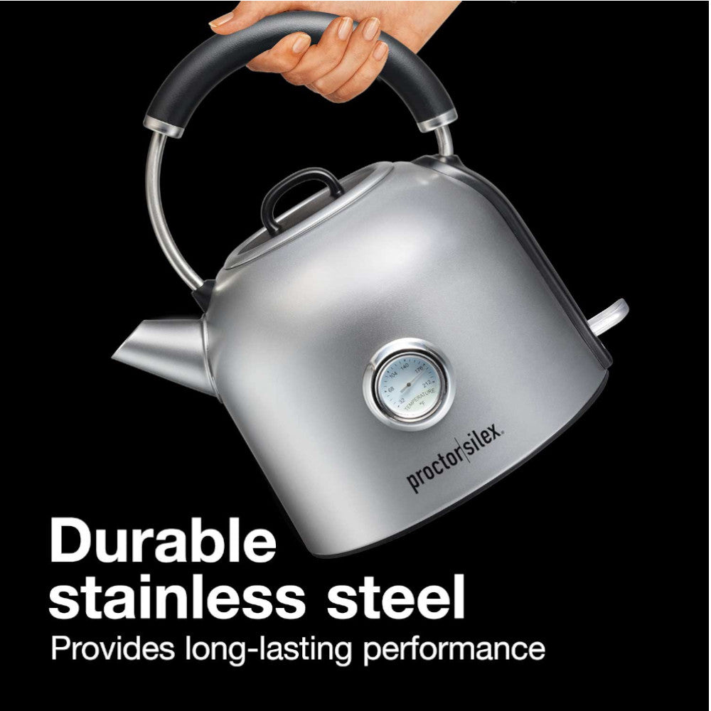 PROCTOR SILEX 41035C Electric Dome Kettle With Gauge