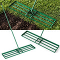 42 x 10 Inch Lawn Leveling Rake with Ergonomic Handle-Green