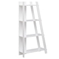 4-Tier Modern Bookshelf Wooden Vertical Display Book Shelf for Small Space-White