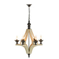 6-Light Wood Chandelier with Adjustable Chain (United States Delivery Only)