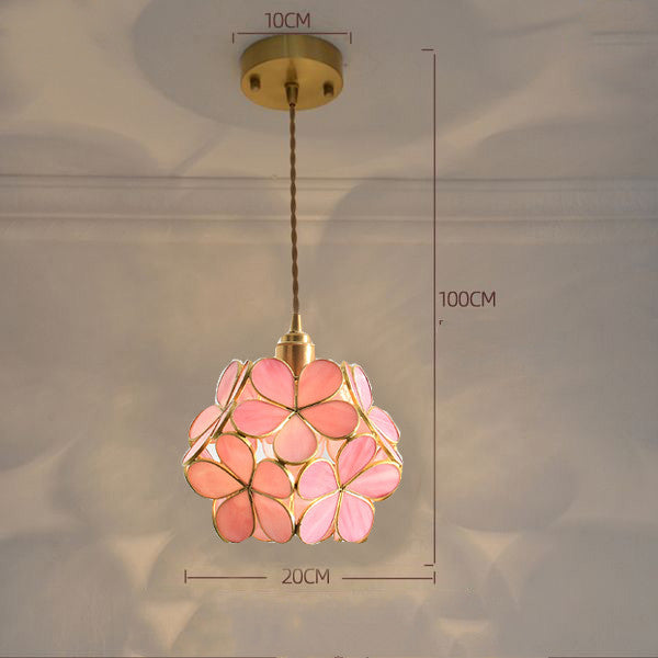 Tiffany-Style Retro Glass Pendant Chandelier