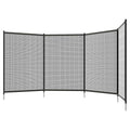 4-Panel Swimming Pool Fence, Aluminium Rustproof Pool Fencing, Overall Size 4' x 12', Black