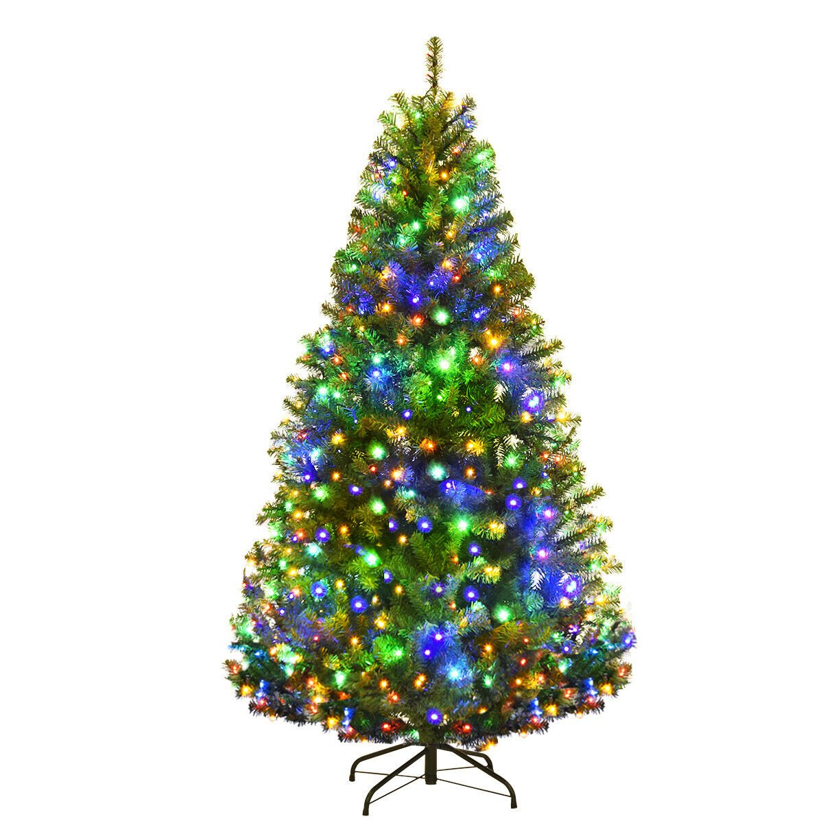 5 FT Pre-Lit Artificial Christmas Tree, Hinged, 600 Tips, 150 LEDs and 11 Light Modes