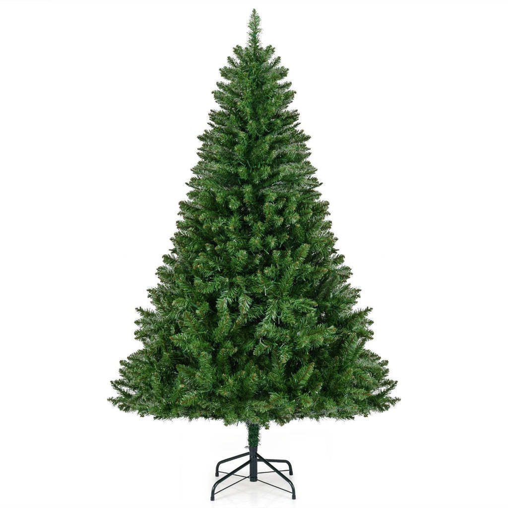 6 FT Pre-Lit Hinged Christmas Tree with 814 Tips, 700 Warm White LEDs, 7 Modes and Memory