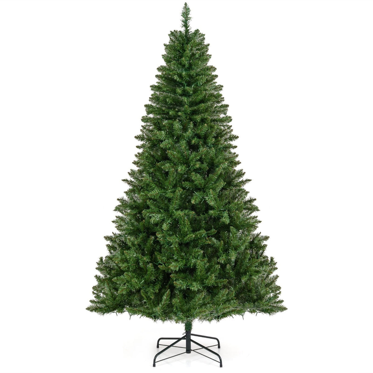 7 FT Pre-Lit Hinged Christmas Tree with 990 Tips, 1000 Warm White LEDs, 7 Modes and Memory