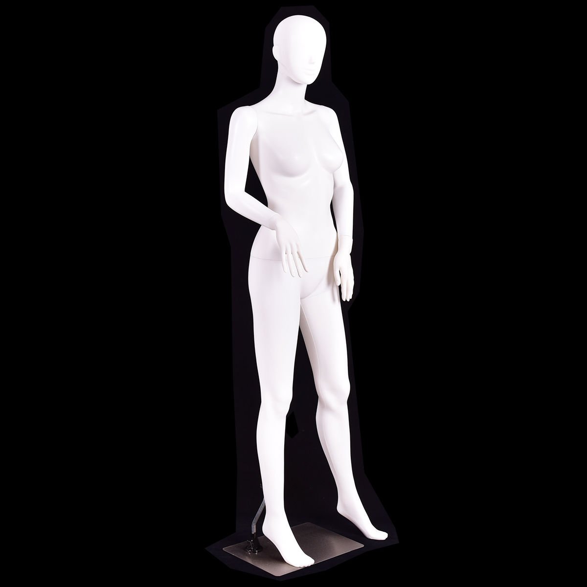 5.8 Feet Plastic Female Mannequin Adjustable Detachable Manikin with Metal Stand