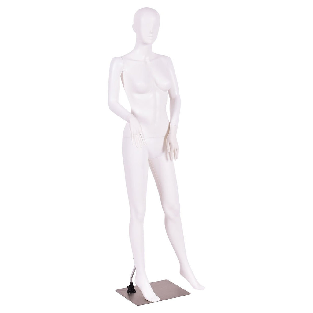 5.8 Feet Plastic Female Mannequin Adjustable Detachable Manikin with Metal Stand