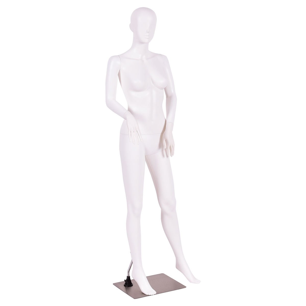 5.8 Feet Plastic Female Mannequin Adjustable Detachable Manikin with Metal Stand