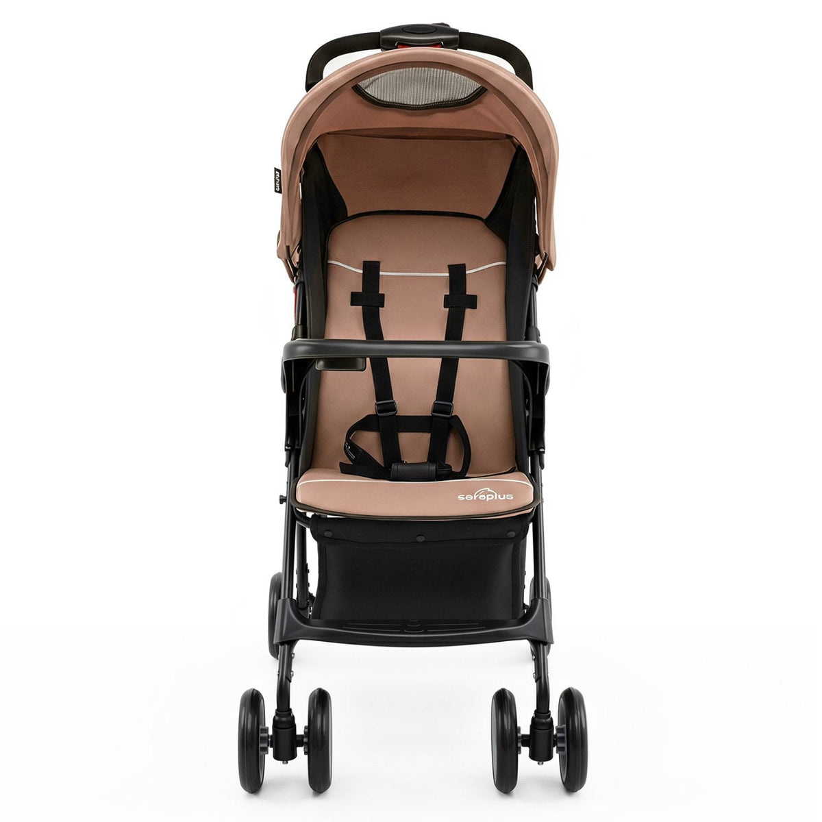 Toddler Travel Stroller for Airplane with Canopy and Adjustable Backrest-Coffee