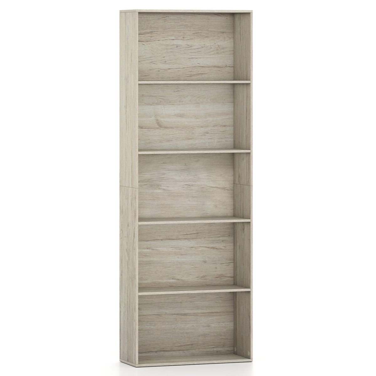 5-Tier Bookshelf Freestanding Display Shelf for Home Office-Gray