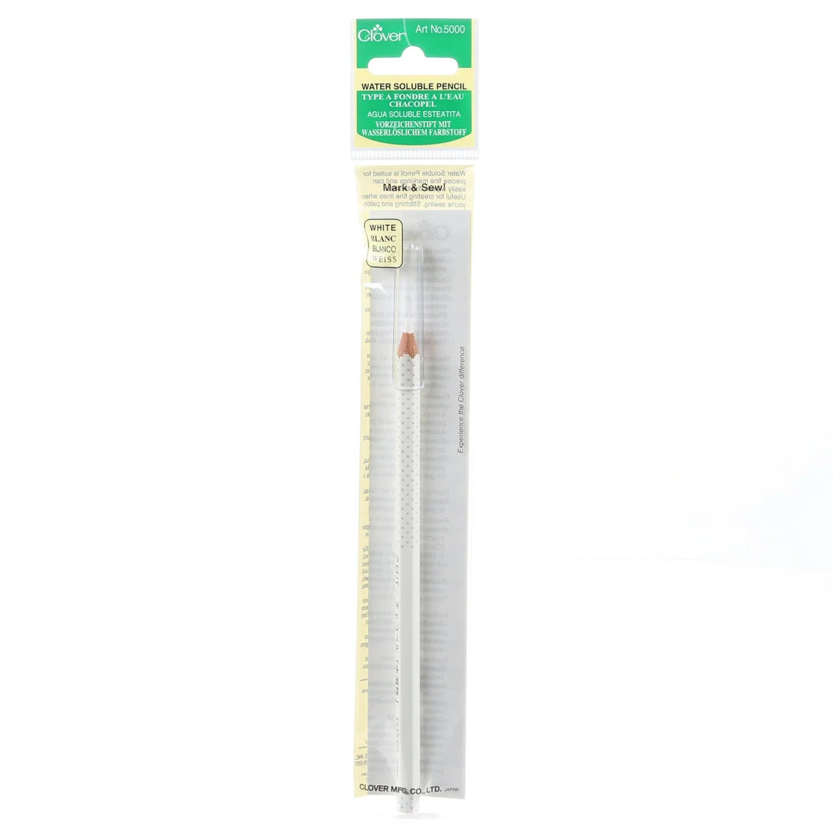 Clover 5000 - Water Soluble Pencil - White