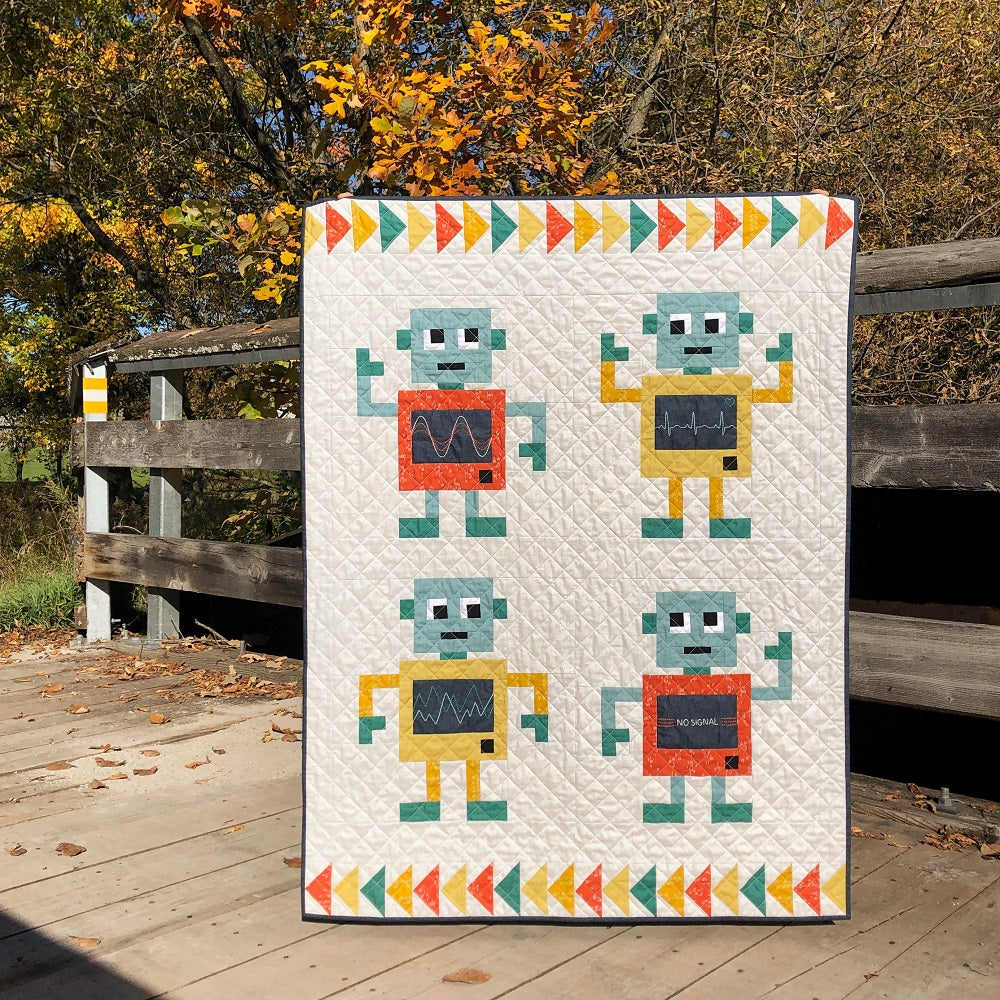 Apples & Beavers Rocking Robots Quilt Pattern