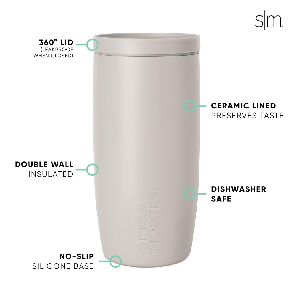 Simple Modern Halloween Travel Coffee Mug 360° Lid | 16oz | White