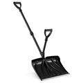 53 Inch Snow Shovel with Assist Handle for Driveway Car Garage Camping-Black