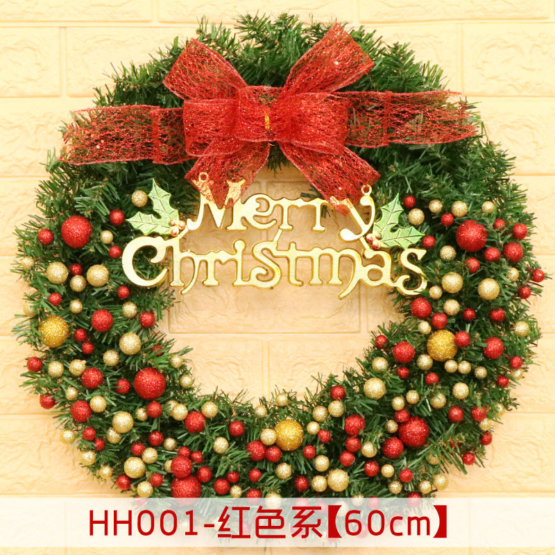 Christmas Wreath with Blue Bow, Pine Cones & Ornaments – Artificial Door Hanging Holiday Decor, 40/50/60cm