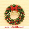 Christmas Wreath with Blue Bow, Pine Cones & Ornaments – Artificial Door Hanging Holiday Decor, 40/50/60cm
