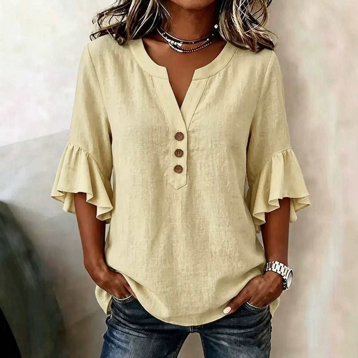Solid Casual Loose Blouses For Women Fashion Summer Vintage Women's Oversized Shirts And Blouses Elegant Youth Female Tops