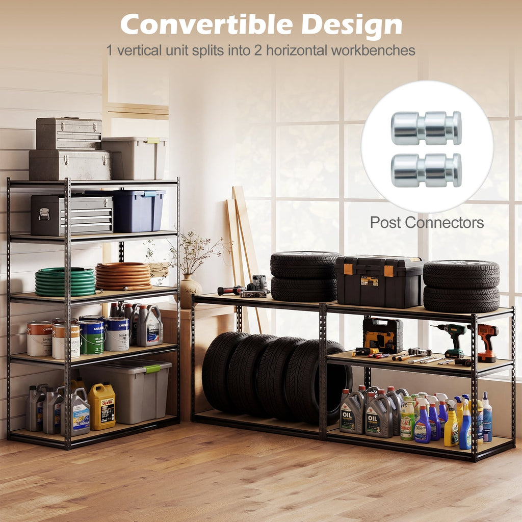 5-Tier Garage Shelving Unit 2200 LBS Heavy Duty Adjustable Utility Rack-1 Piece