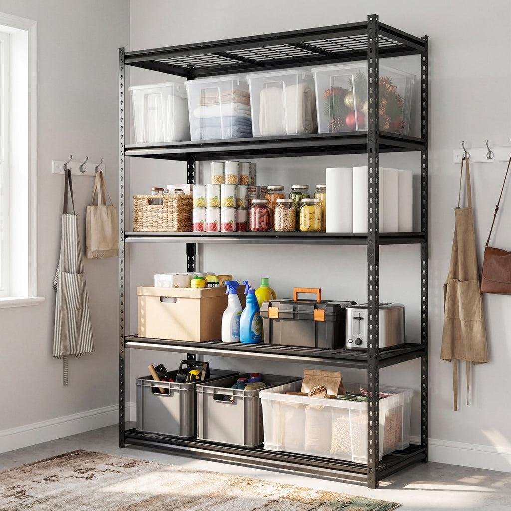 5-Tier Metal Shelving Unit 2000 lbs Capacity with Adjustable Wire Racks Set of 3