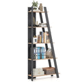 5-Tier Modern Bookshelf Narrow Vertical Display Shelf for Small Space-Gray