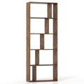 5-Tier Modern Bookshelf with Open Back and 2 Anti-Tipping Kits-Brown