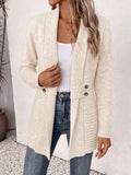 Women's Casual Double-Breasted Wool Cardigan Sweater