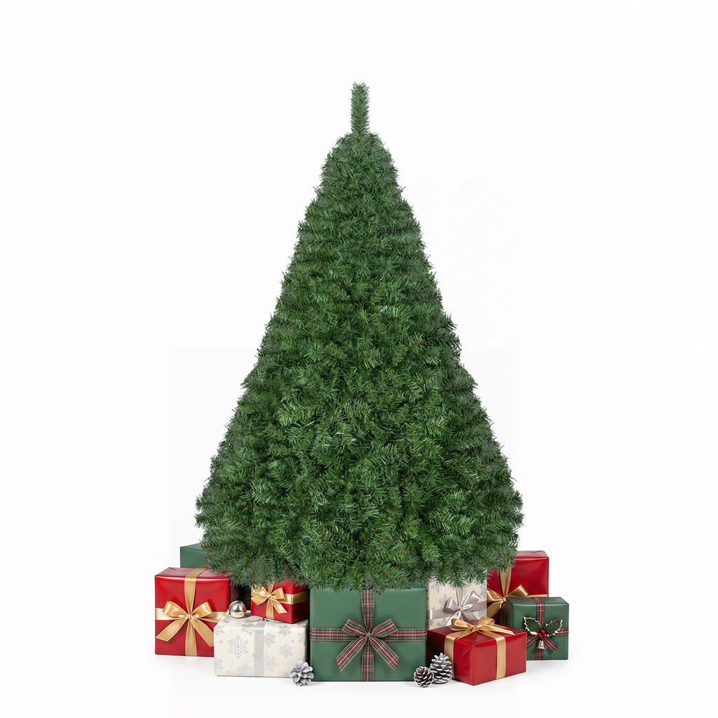 5 FT Unlit Hinged Artificial Christmas Tree with 519 Full PVC Branch Tips and Folding Metal Base