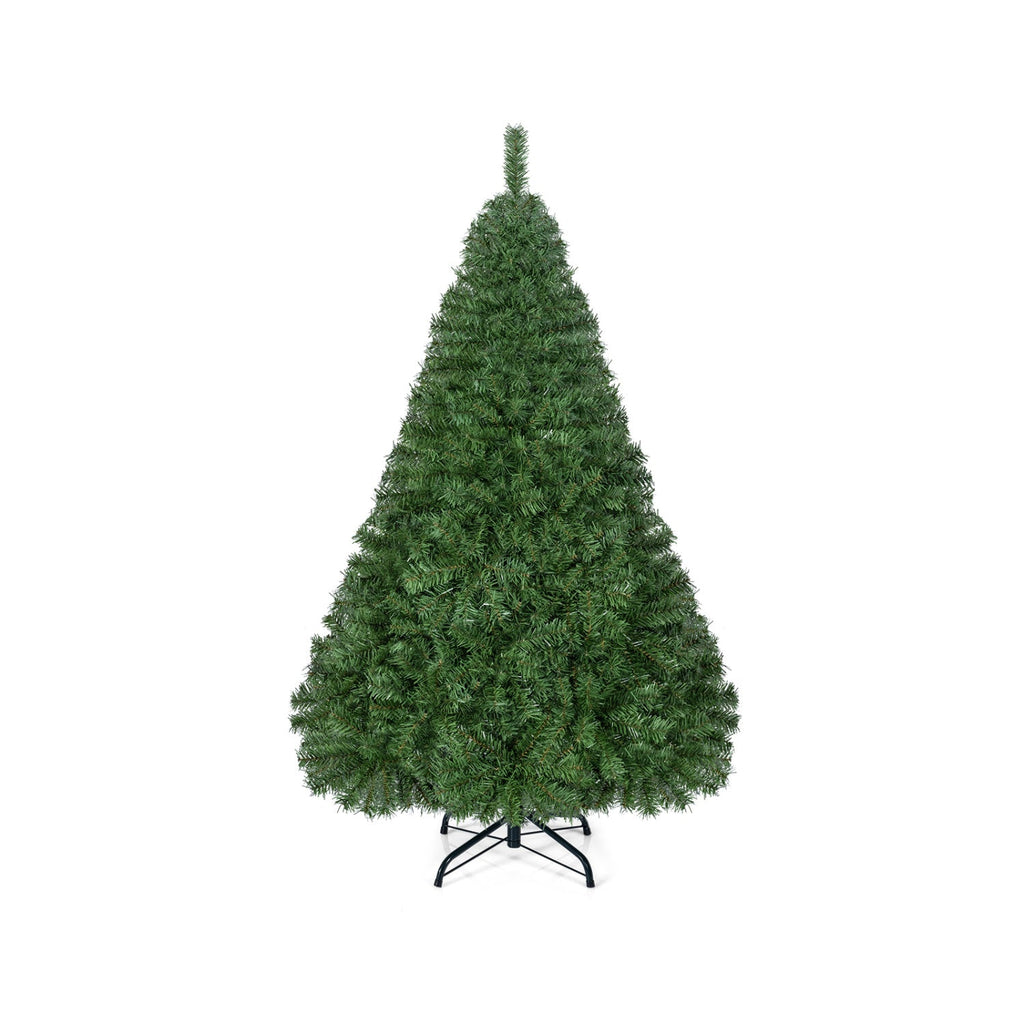 5 FT Unlit Hinged Artificial Christmas Tree with 519 Full PVC Branch Tips and Folding Metal Base