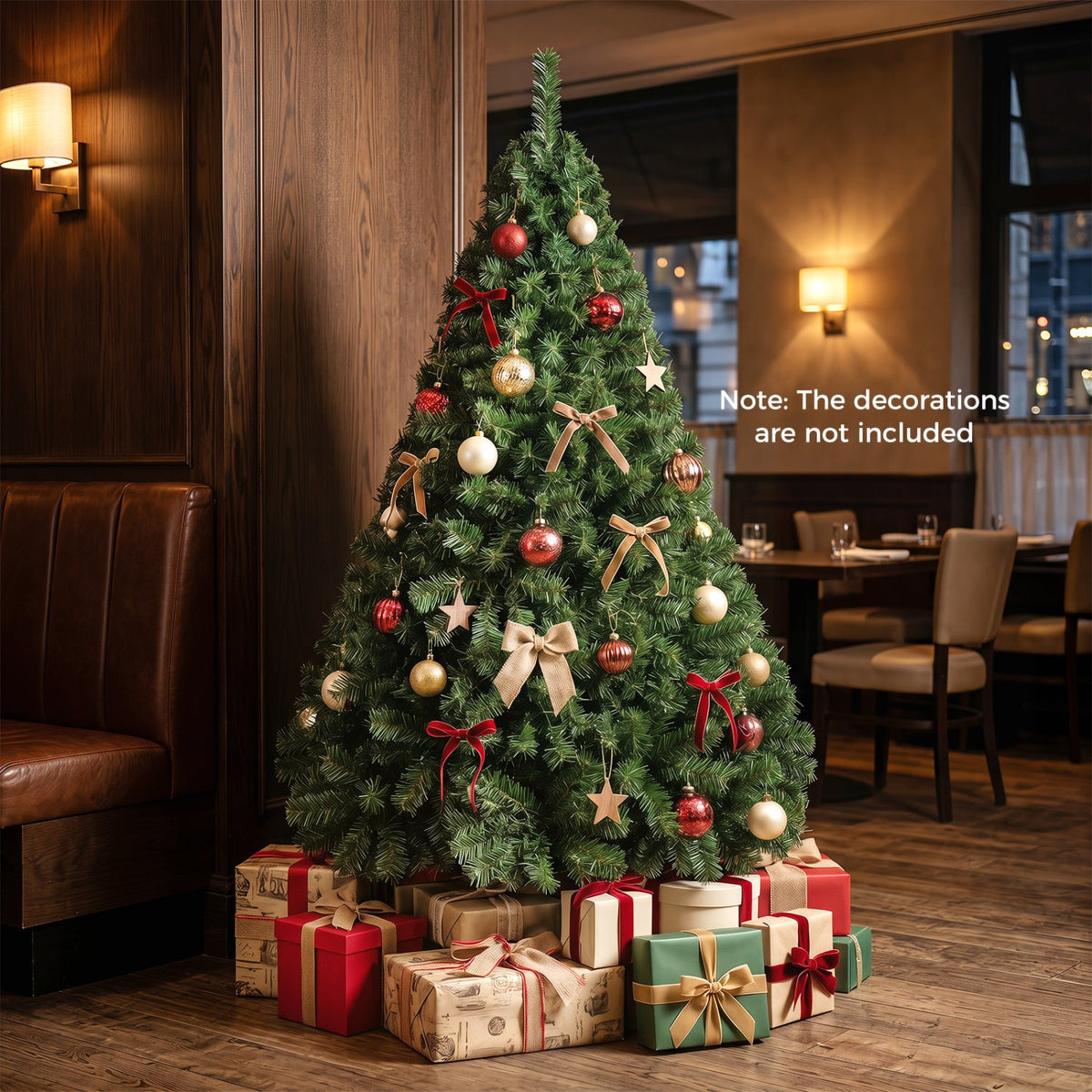 5 FT Unlit Hinged Artificial Christmas Tree with 519 Full PVC Branch Tips and Folding Metal Base