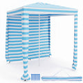 6.6 x 6.6 Feet Foldable and Easy-Setup Beach Canopy With Carry Bag-Blue