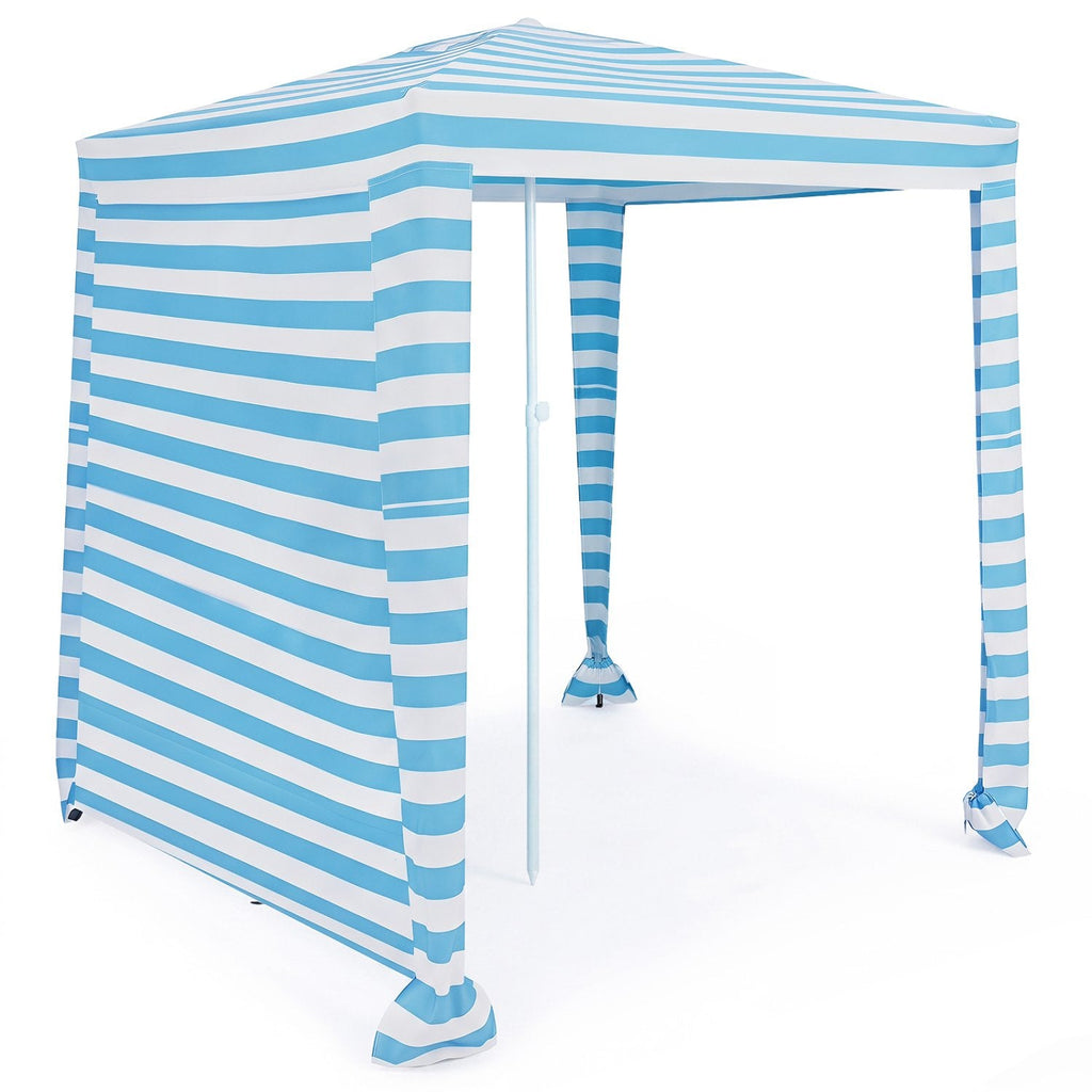 6.6 x 6.6 Feet Foldable and Easy-Setup Beach Canopy With Carry Bag-Blue