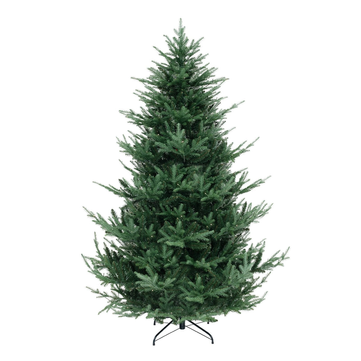 7 FT Pre-Lit Hinged Christmas Tree with 1090 PVC and PE Tips, 340 Warm White LEDs and 8 Modes