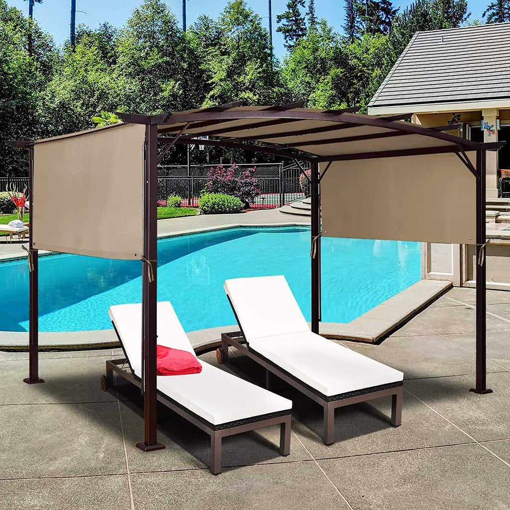 6.7 x 17 Feet Pergola Structure Universal Replacement Canopy Cover