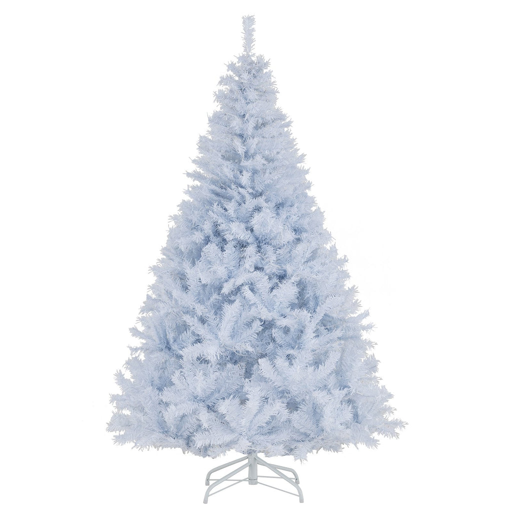6 FT White Pre-Lit Hinged Christmas Tree with 1000 Tips, 280 Dual Colour LEDs and 11 Modes