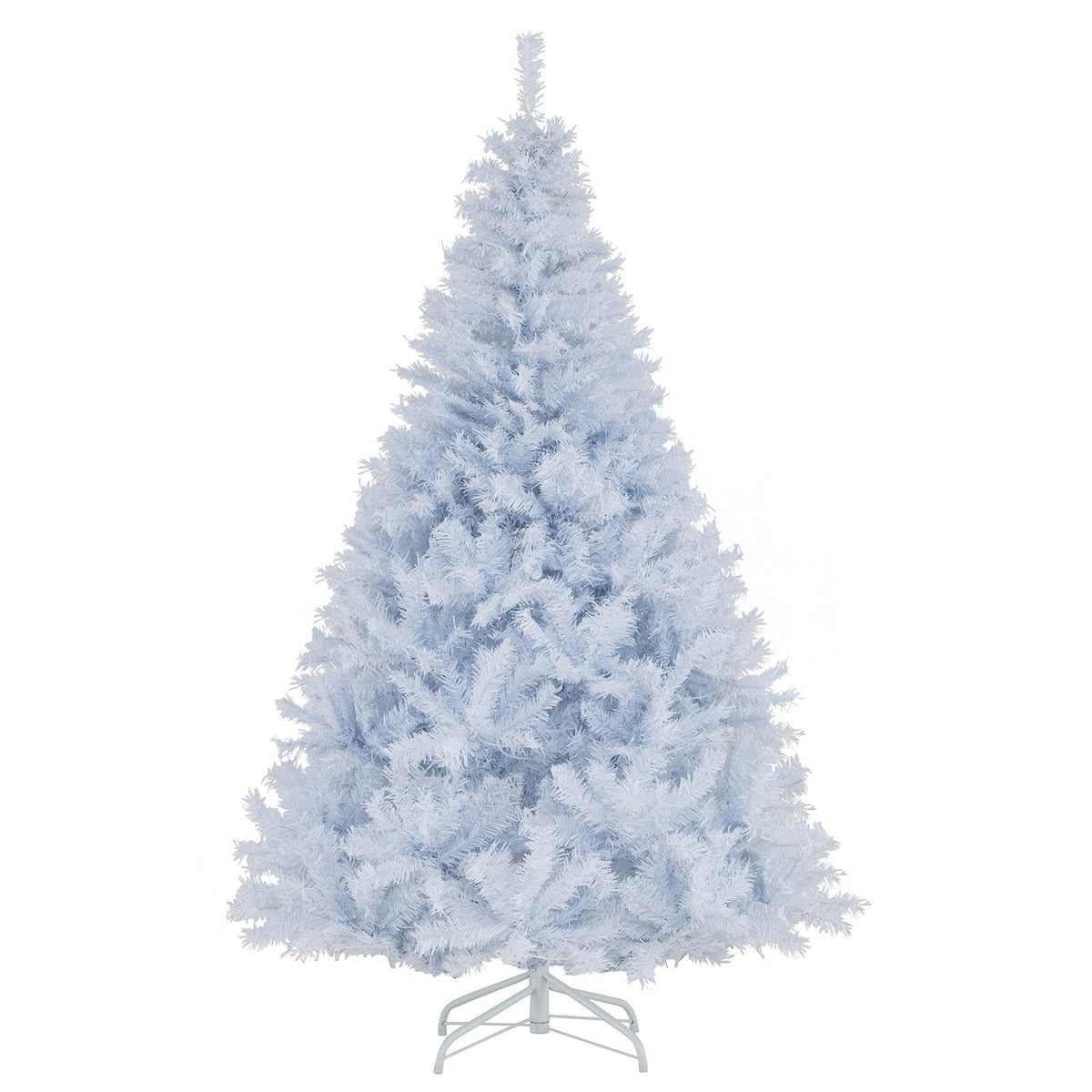 6 FT White Pre-Lit Hinged Christmas Tree with 1000 Tips, 280 Dual Colour LEDs and 11 Modes