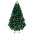 6 FT Pre-Lit Hinged Artificial Christmas Tree with Warm White LED Lights and Iron Base