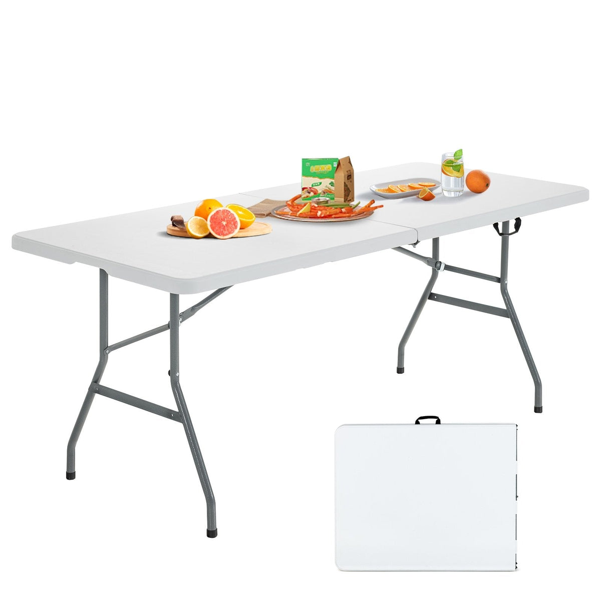 6 ft Folding Portable Plastic Outdoor Camp Table