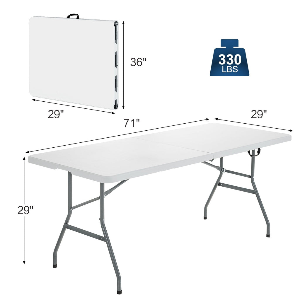 6 ft Folding Portable Plastic Outdoor Camp Table