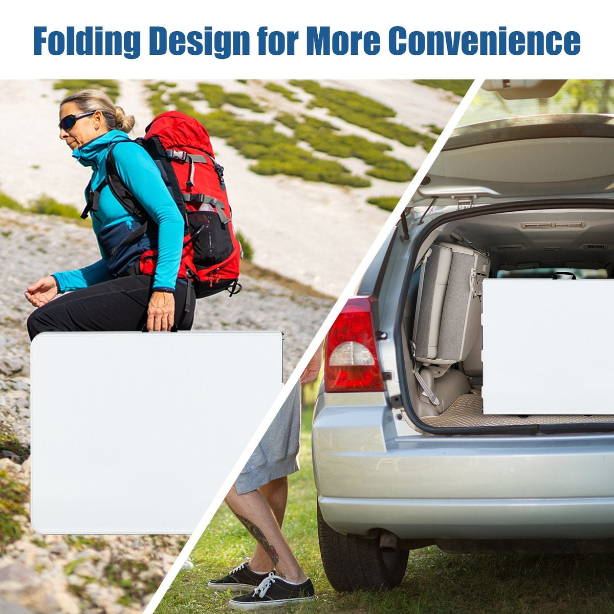 6 ft Folding Portable Plastic Outdoor Camp Table