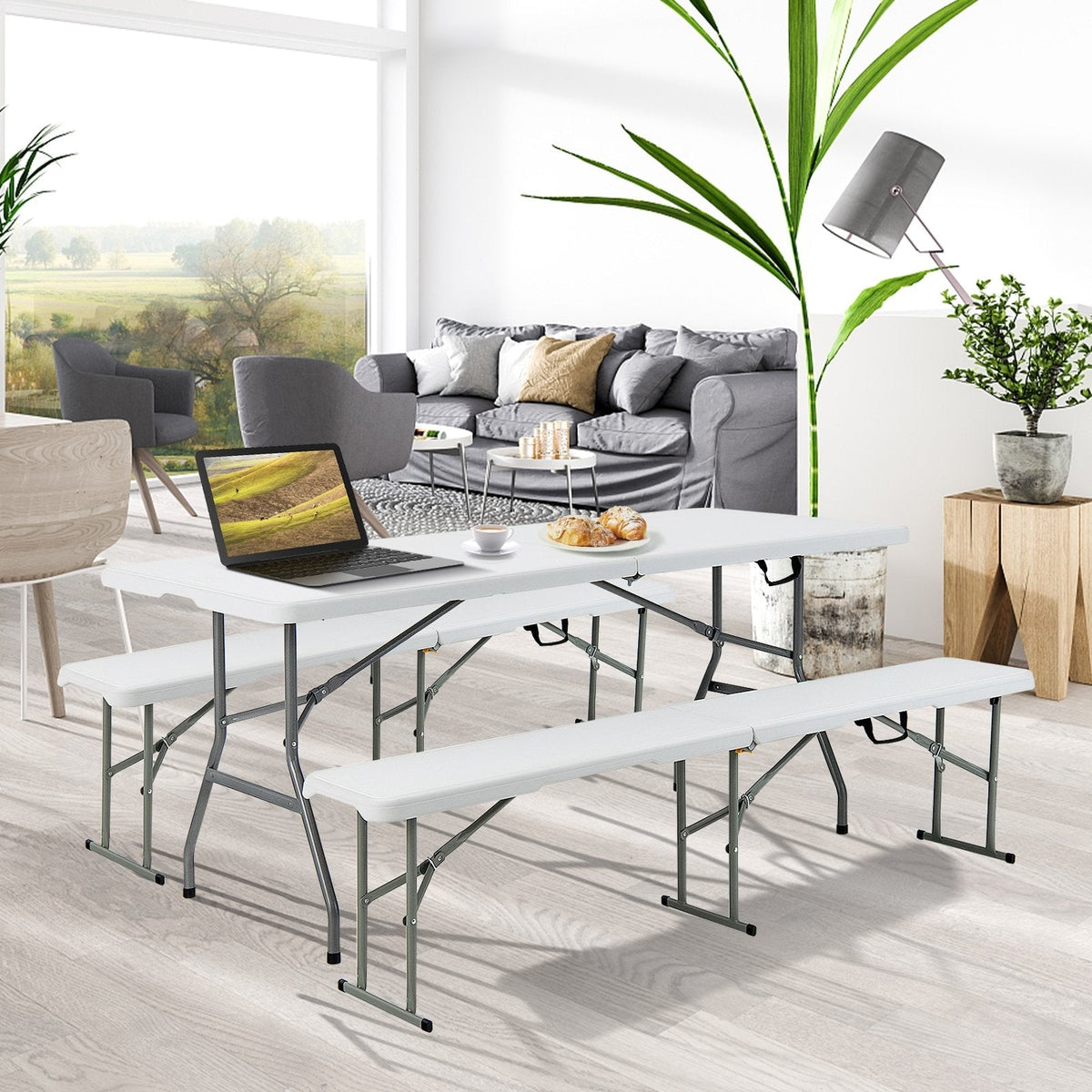 6 ft Folding Portable Plastic Outdoor Camp Table
