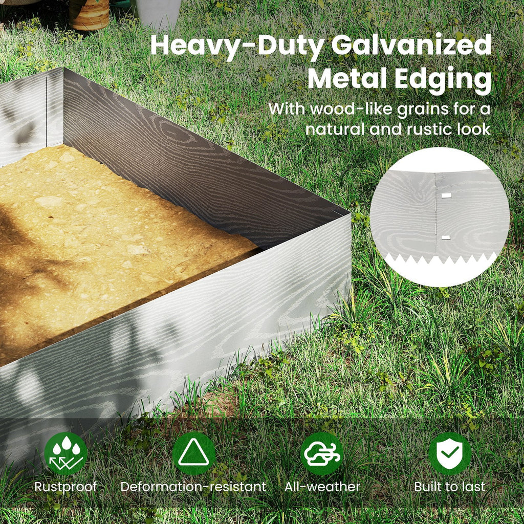 6-Pack 20 FT Galvanized Metal Landscape Edging for Lawn（Patented）