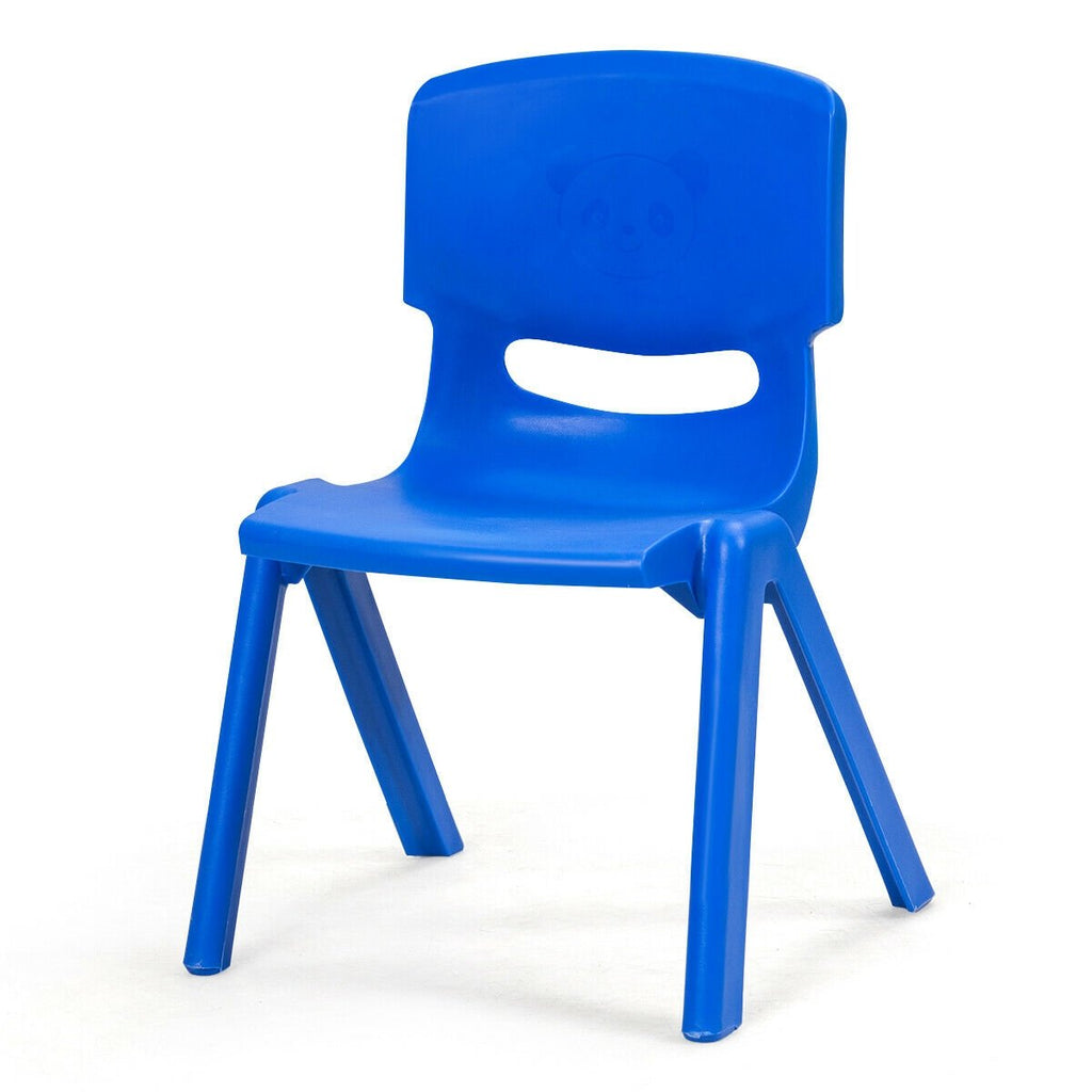 6 Pack Kids Stackable Classroom Chairs in Blue, Ages 3 to 8