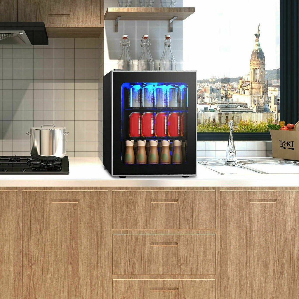 60 Can Beverage Mini, Refrigerator with Glass Door