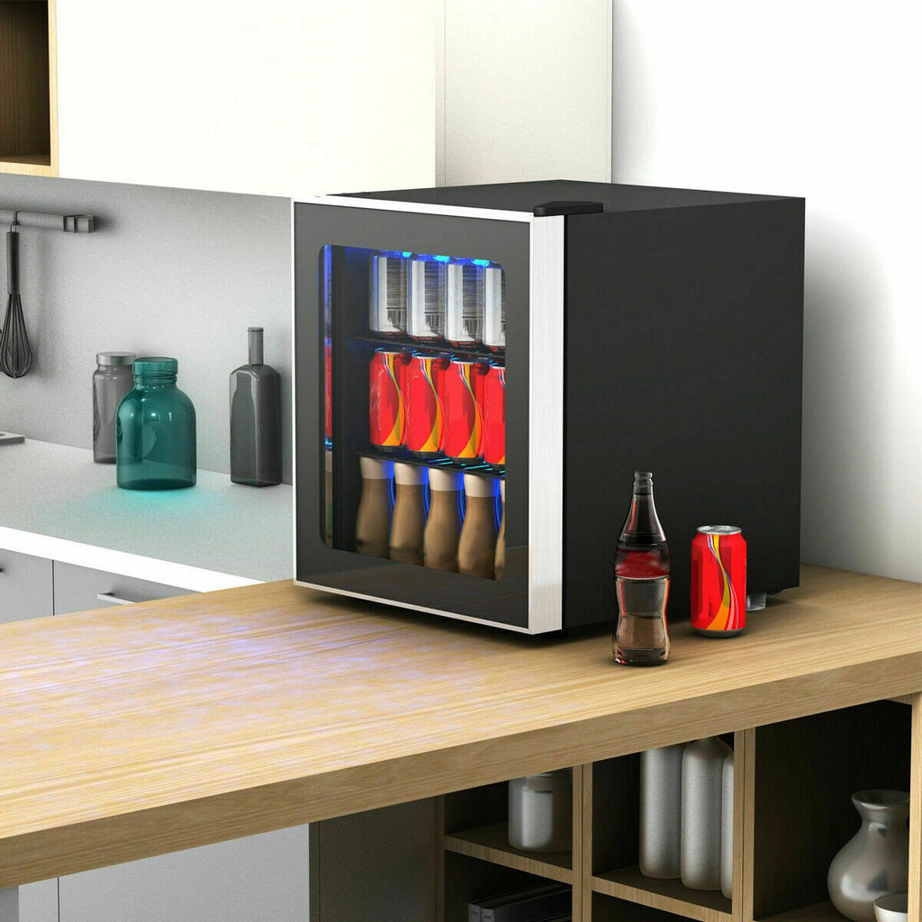 60 Can Beverage Mini, Refrigerator with Glass Door