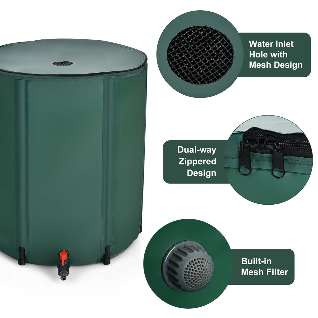 60 Gallon Collapsible Rain Barrel Water Collector