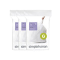 simplehuman Code G 60 Count, Dispenser Pack Custom Fit Liners, Drawstring Trash Bags, 30L / 8 Gallons, White 🍁 All In One Marketplace Canada