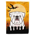 Caroline's Treasures BB1778CHF Halloween White English Bulldog Canvas House Size Flag, Multicolor, Large