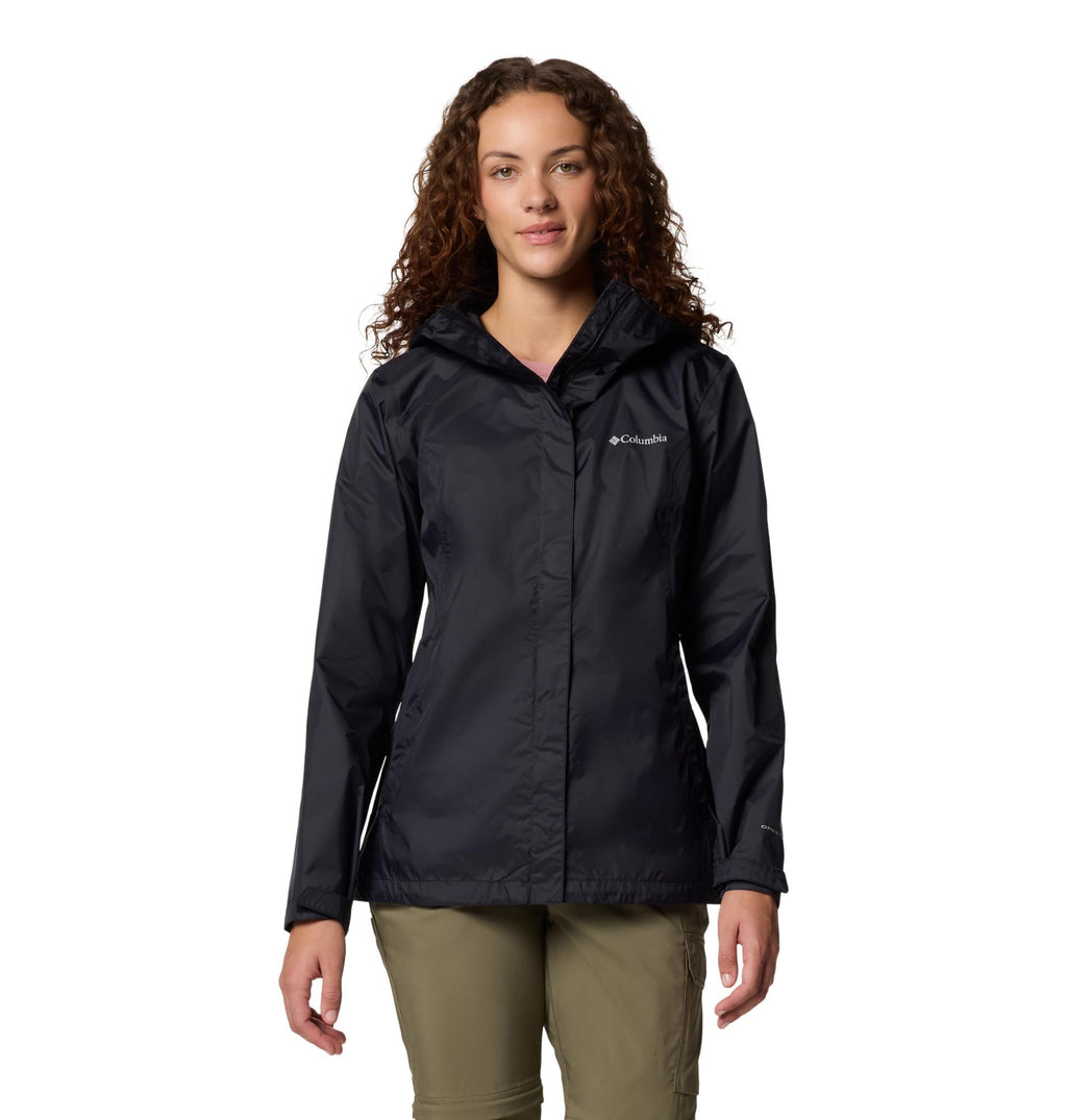 Columbia Womens Arcadia II Waterproof Rain Jacket, Black, Small 🍁 All In One Marketplace Canada
