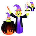 Occasions Halloween 5 Foot Inflatable Animated Witch with Cauldron